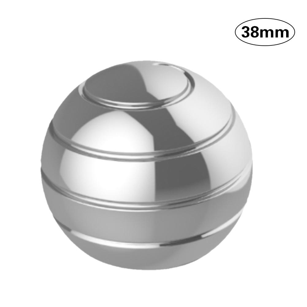 38/45/54mm Desktop Decompression Rotating Spherical Gyroscope Kinetic Desk Toy Metal Gyro Optical Illusion Flowing Finger Toy: 02