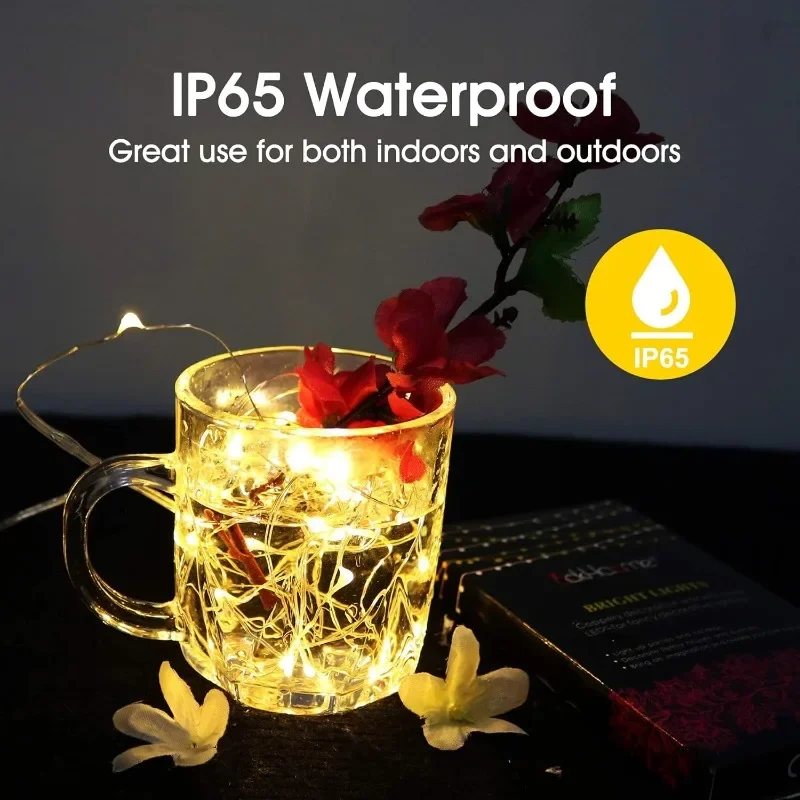 USB LED Lichterketten 5/10/20M Silber Draht Girlande Licht Wasserdichte Lichterkette Für Weihnachten Hochzeit Party Dekoration