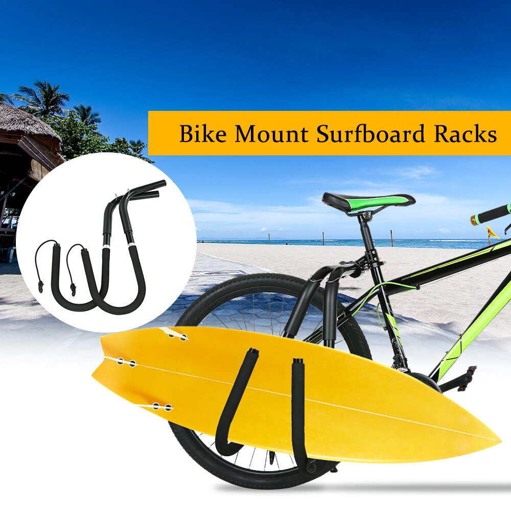 Justerbar cykel surfbræt rack cykel surfing bærer mount til sadelpind tilbehør bagagerum cykel mtb cykel surfing bærer