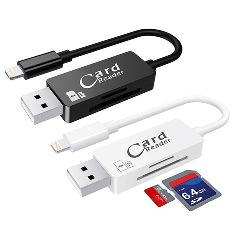 2 In 1 Type-C/Lightning/Micro Usb/Usb 2.0 Memory Card Reader Micro Sd-kaart reader Voor Android Ipad/Iphone 7Plus 5 6 Usb Reader