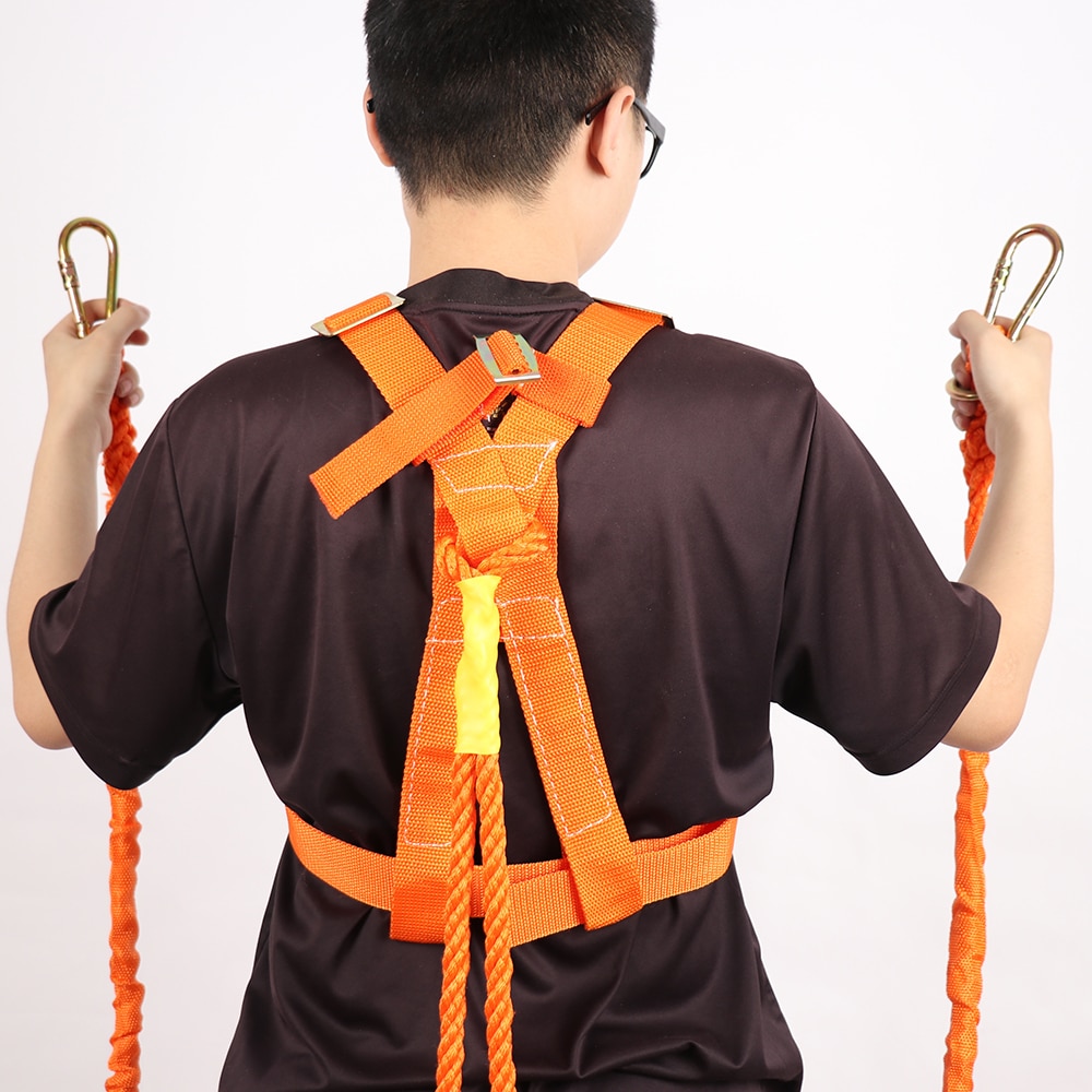 Outdoor Tools Aerial Work Safety Belt Five-Point Safety Fall Protection Adjustable High-Altitude Insurance Belt Cushioning Belt