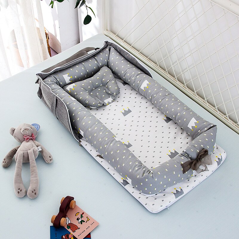 Portable Baby Bed For Boys Girls Travel Bed Infant Cotton Cradle Crib Baby Bassinet Multifunction Foldable Newborn Bed Babynest: A5