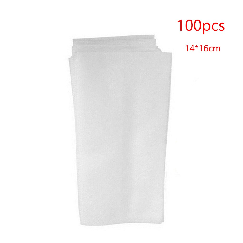 100pcs Biodegradable Seed Starter Bags Breathable Plant Nursing Growing Pouch Vegetable Flower Plant Grow Bags: 14 multiply 16 cm