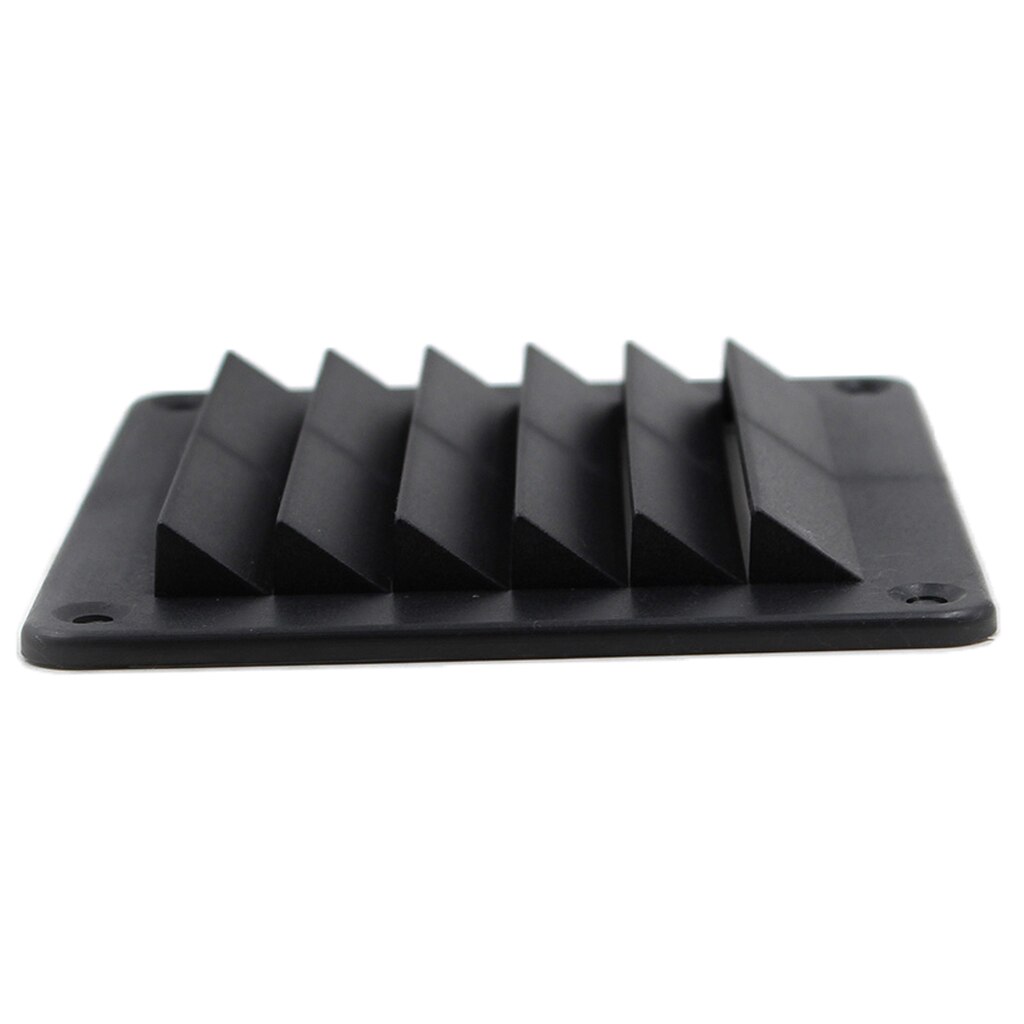 ABS Plastic Stamped Louvered Vent for Marine Boat Yacht Caravan - Rectangular - 140x126mm/ 5.5'' x 5'', Black