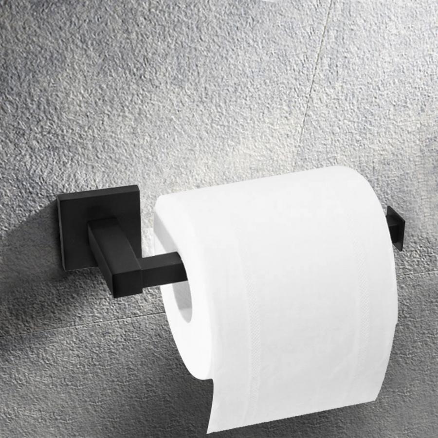 Toilettenpapierhalter Mit Ablage – Aus Edelstahl, Wandmontiert, Schwarz Oder Chrom, Mit Tablett Für Handy & Düfte