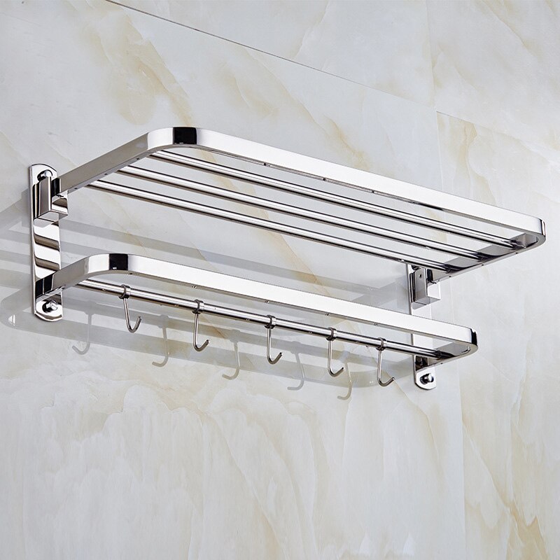 Ze stali nierdzewnej łazienka sprzętu zestaw chrom srebrny akcesoria łazienkowe zestaw piękne bazy łazienka produkty wiszące na ścianie: Towel rack