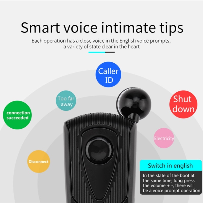 Retractable Fineblue F930 Stereo Music Wireless Bluetooth 4.0 Headset Earphone