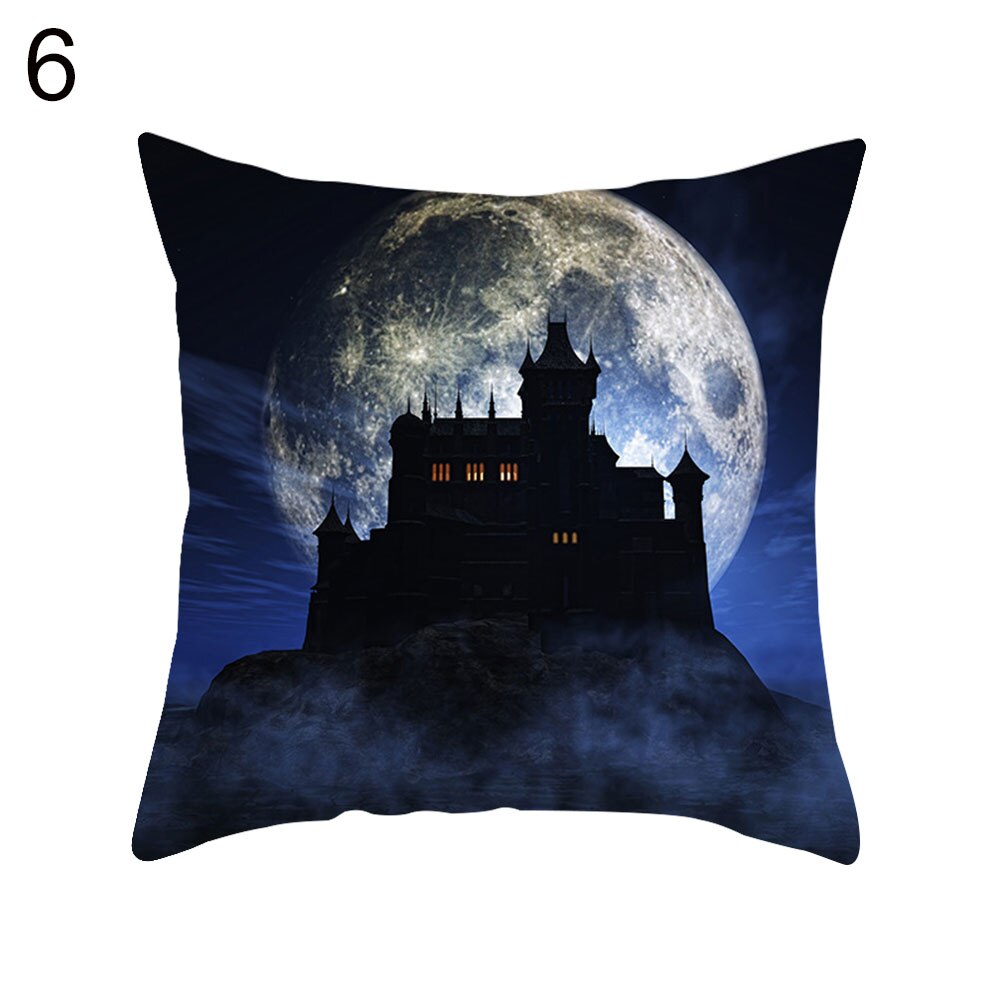 1pc sjove halloween græskar spøgelse flagermus trick or treat pudebetræk pudebetræk stribet geometrisk pudebetræk kussen sofa indretning: 6