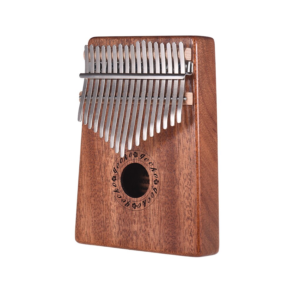 Gecko  k17m 17- nyckel kalimba tumme piano mbira mahogny massivt trä med väska förvaringsväska stämhammare musikbok klistermärken: Default Title