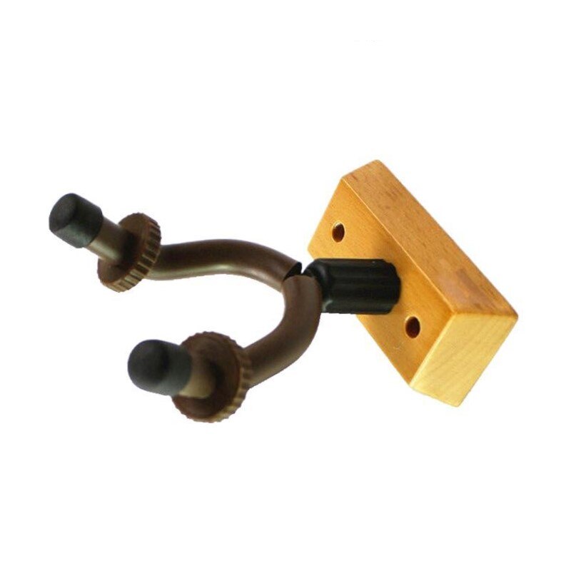 Wall Mount Ukulele Gitaar Hanger Haak Klassieke Ukulele Luit Houder Keeper Auto Grip Systeem Rubber Kussen Houten Basis