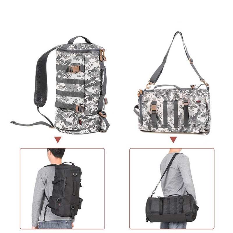 LYtech 38L Sac à Dos de Pêche pour Organisation et Rangement des Plateaux avec Support de Canne - Bandoulière pour Randonnée, Chasse, Camping