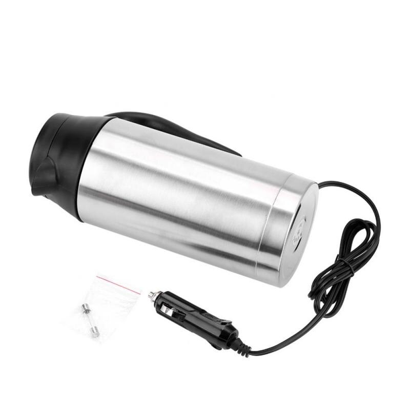 Bärbar vattenvärmare flaska resa bil lastbil vattenkokare för te kaffe dricka 750ml vattenkokare resa kaffe uppvärmd mugg