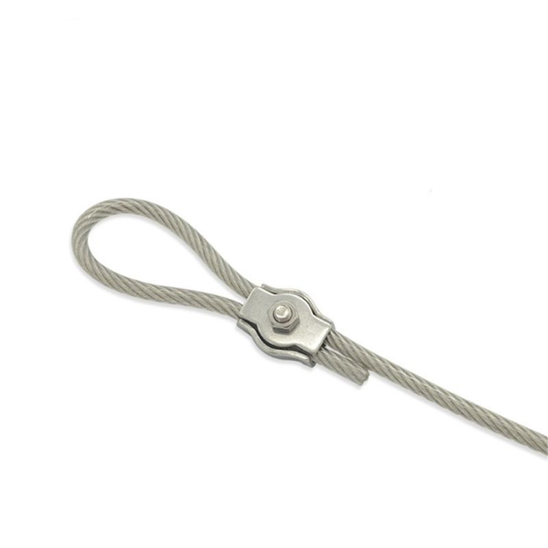 5 Pcs 304 Roestvrij Staaldraad Clip Enkele Grips Kabel Klem Marine Hardware
