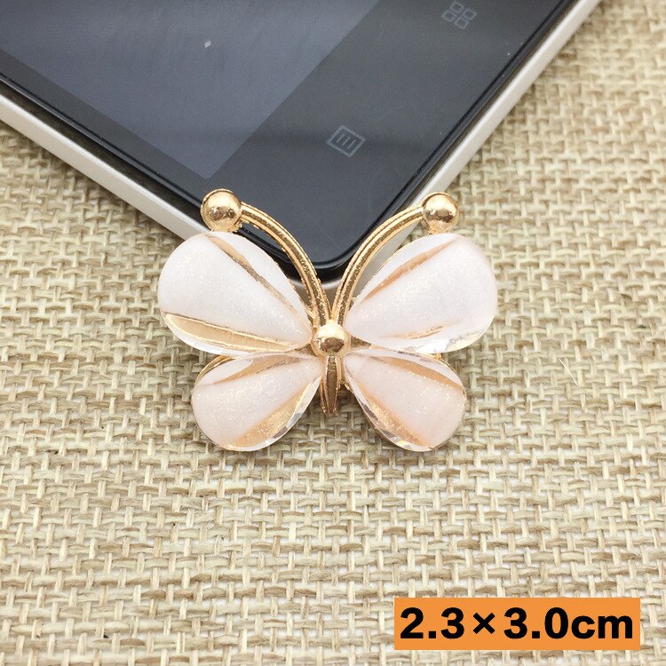 10 stks 2.3x3 cm hars Ambachten Metalen Vlinder plaksteen Scrapbooking voor telefoon bruiloft Decoratie