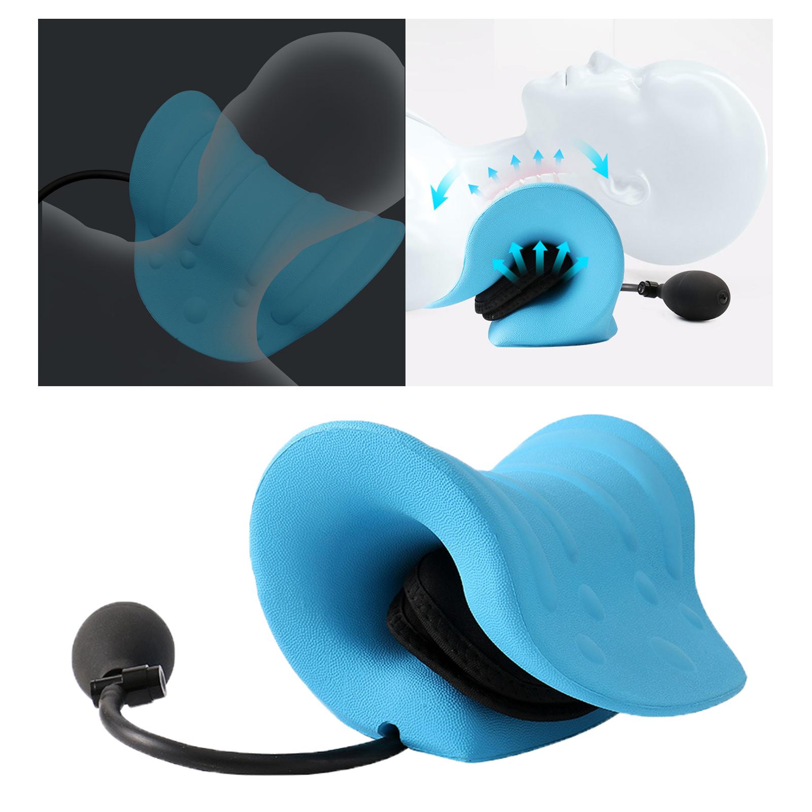 Neck and Shoulder Relaxer Inflatable Adjustable Cervical Spine Alignment Portable Stretcher Massager Neck Massage