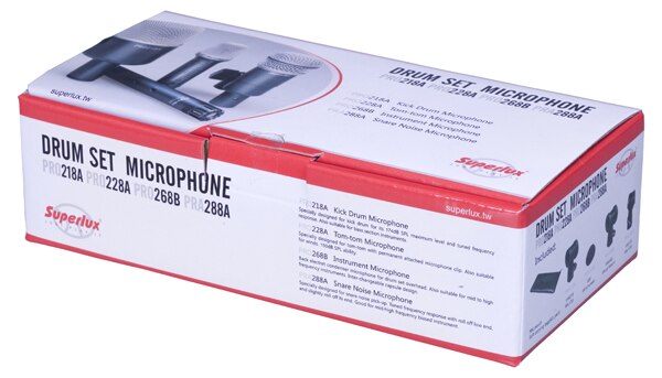 Superlux pra 288a muziekinstrumenten microfoon snaredrum opnamemicrofoon, voor het opvangen van snare-geluiden, klarinet, suona