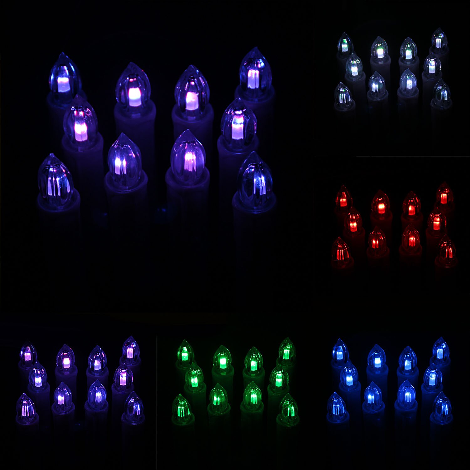 10PCS Battery Operated LED Candle Lights with Timer Remote Control Clip for Birthday Wedding Valentines Engagement Home Decor