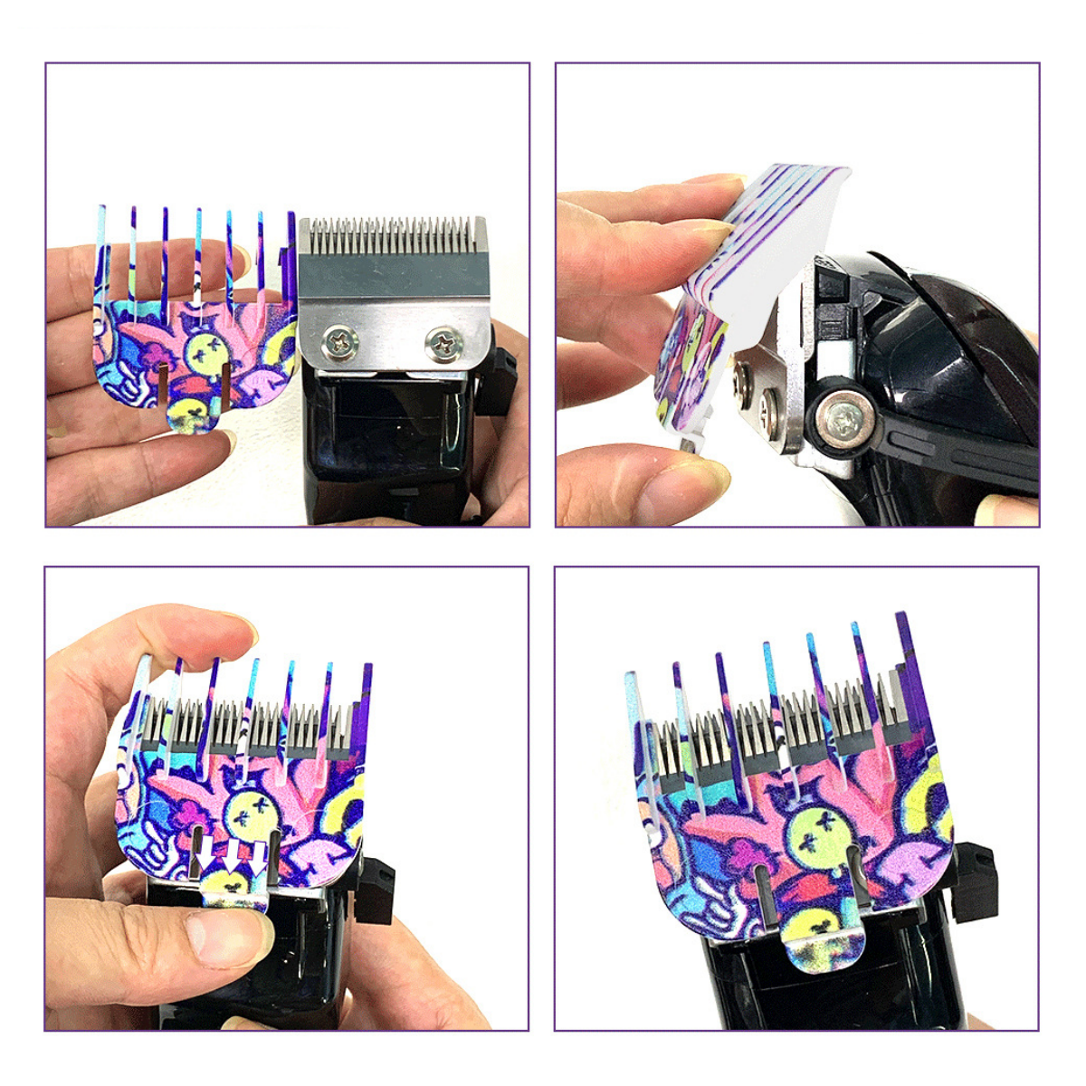 Graffiti tondeuse à cheveux gardes limite peigne pour Wahl Machine de coupe de cheveux Salon de coiffure Pro coupe de cheveux Guide peignes outils de coiffure
