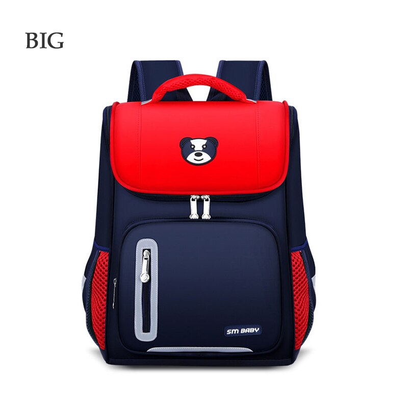 Kinder Schule Taschen für Jungen Mädchen Grundschule Orthopädische Kinder Rucksack Schule Tasche Kind Wasserdichte kindergarten Bookbag neue: Big red