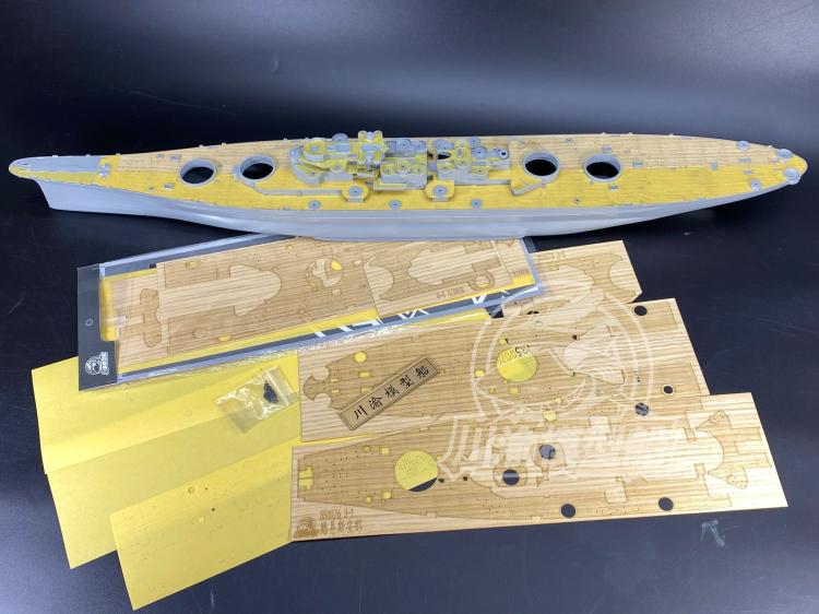 1/350 skala drewniany pokład arkusz maskujący dla bardzo ognia 350914 USS BB-71 Louisana pancernik Model CY350076 montaż