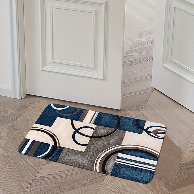 Alfombra de suelo de estilo europeo moderno, alfombrilla absorbente antideslizante para puerta de entrada, alfombrilla para ducha de baño, alfombrilla para suelo de dormitorio y baño del hogar