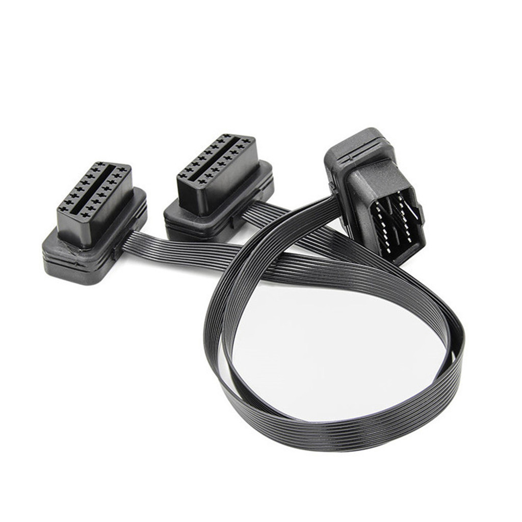 Car Accessories Convertor Adapter Cable Diagnostic OBD OBD2 16 Pin Male To Dual Female Y Splitter & Extension Adapter Cable