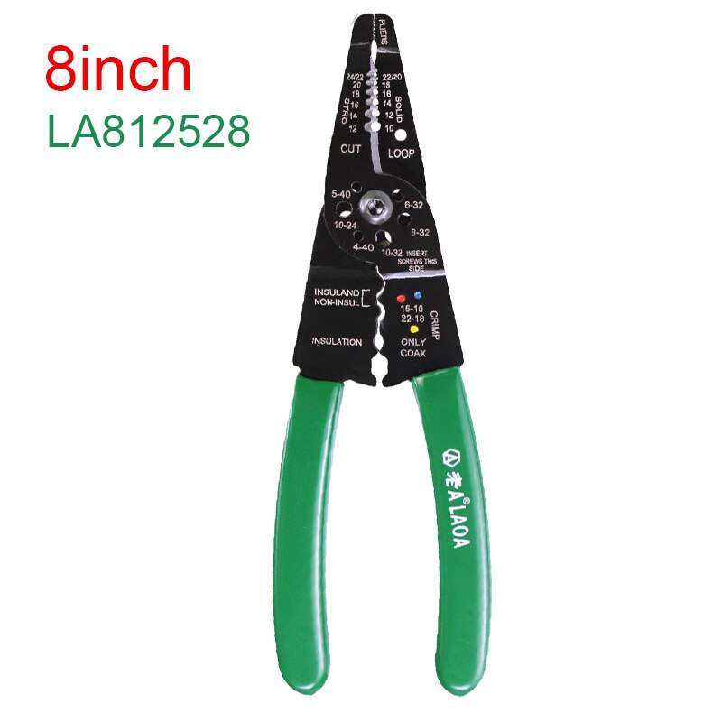 Laoa multifunktionel wire afisoleringstang elektriker tang nåletang: La812528 (8 tommer)