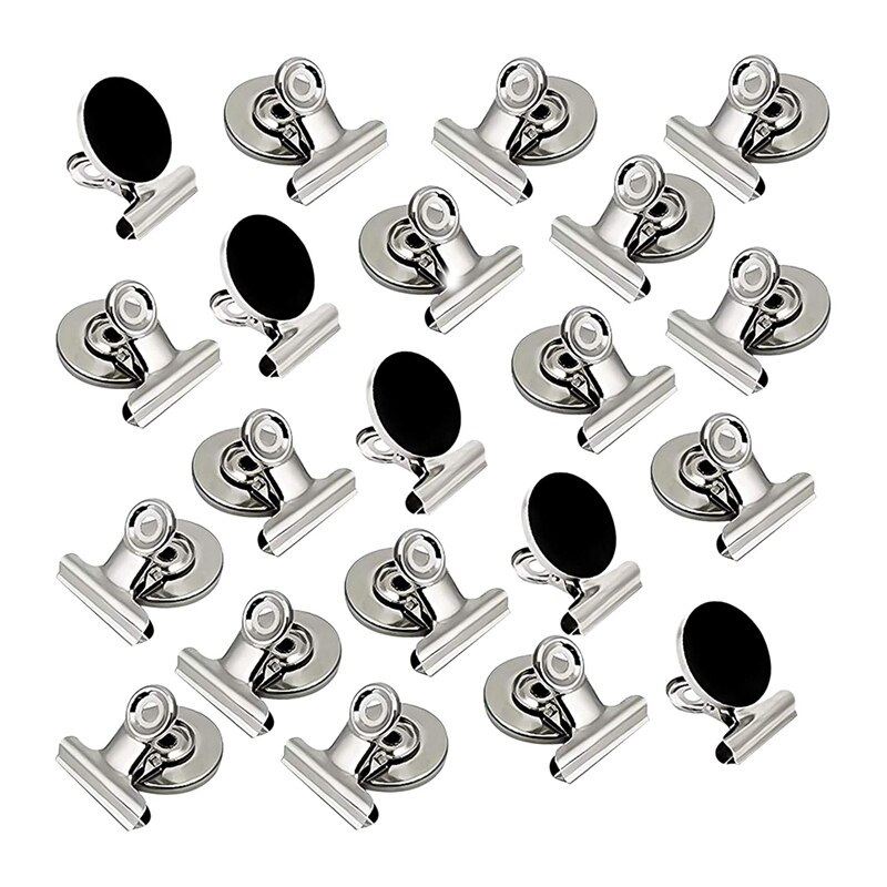 50Pcs Fridge Magnetic Clips, Scratch-Free Refrigerator Magnet Clips, Binder Clips Paper Clamps, Whiteboard Magnets Clips: Default Title