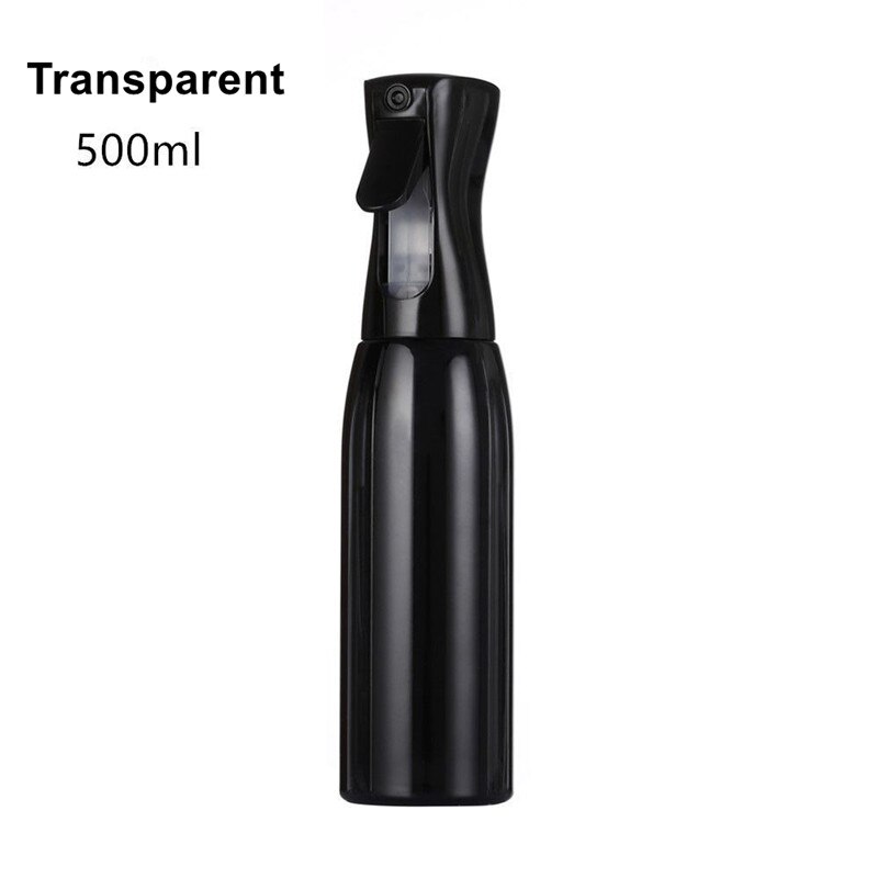 Botella pulverizadora de alta presión para peluquería, bote rociador de niebla continua de 200ML/500ML, herramientas de peluquería, regadera rellenable: 500ml Black