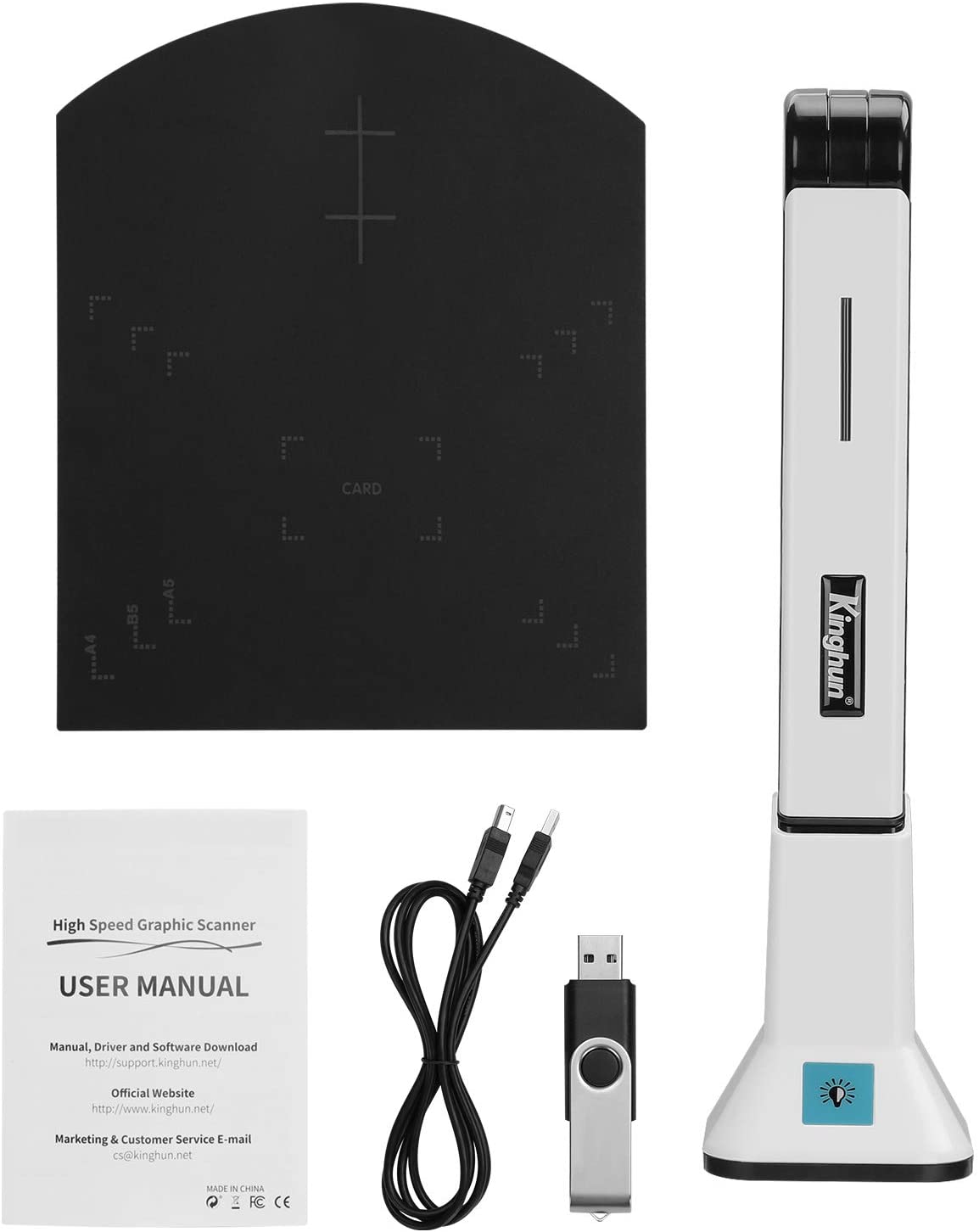Portable 8 Mega-pixel High Definition Doc Scanner Capture Size A4 Document Camera for File Recognition Scanner Support MAC OS