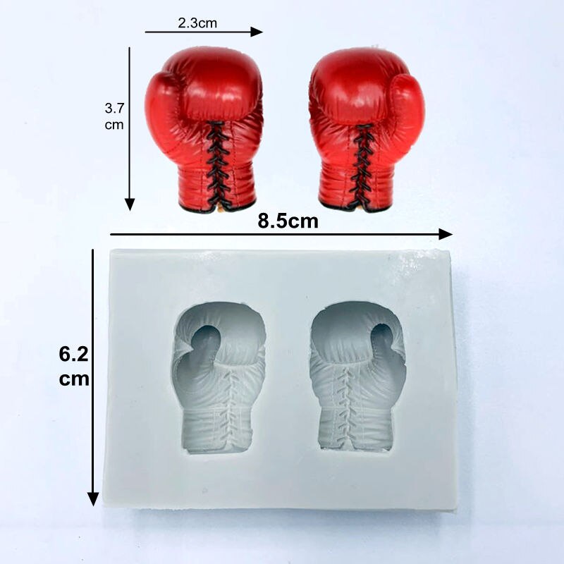 Silicone Mold boxing glove silicone mold mould sugar craft fondant cake decorating animal mould baking tool: half110g