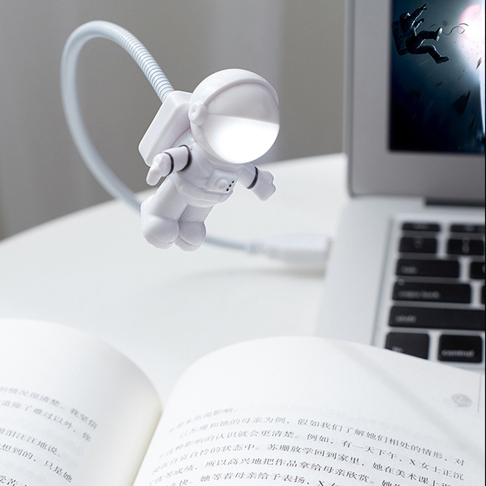 USB Licht Kreative Astronaut LED Flexible Nachtlicht Lesen Tisch Lampe für Laptop PC Notebook
