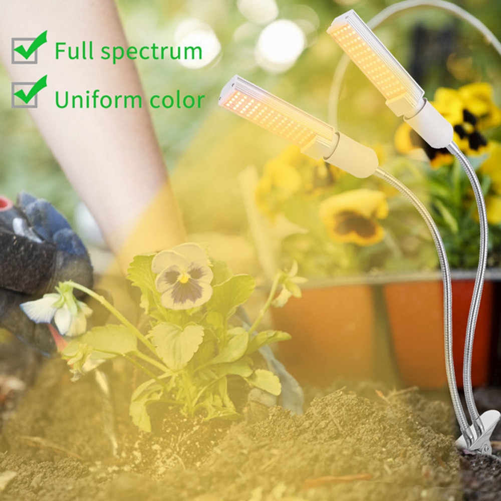 Led kweeklamp volledig spectrum 45w dubbele 50w flexibele led plantenzonlicht met intensiteit 60w e27 kasbloemen fytotherapie
