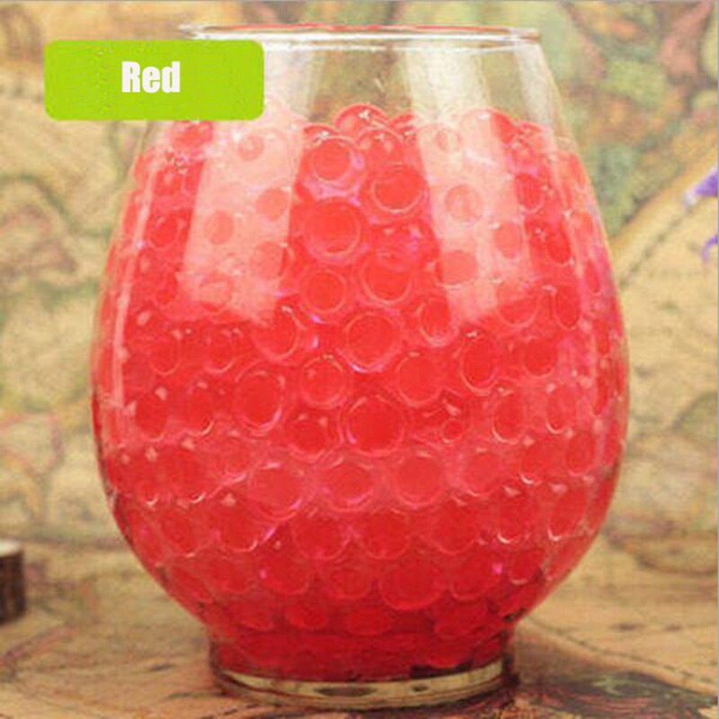 5000 pieces of crystal mud hydrogel crystal soil outdoor bead vase soil plant bonsai decoration: Red