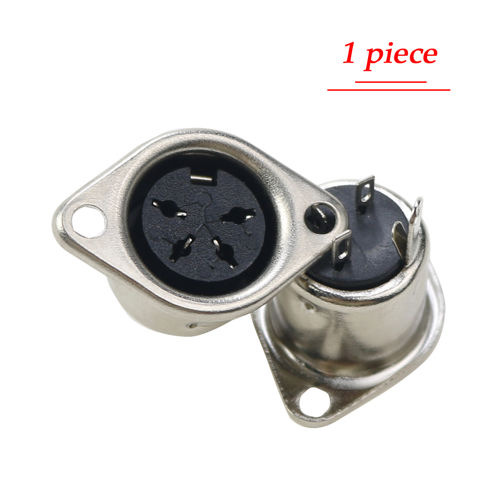 2Pcs Computer Keyboard Plug 3P 4P 5P 6P 7P 8P DIN S Terminal Connector Female Socket Mount adapter SOLDER MIDI cable connector: Dark Grey