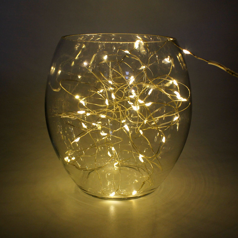 LED Starry Lichtslingers 20 Leds 2 M Fairy Micro LED Strip Batterij Decoratie Lamp Bruiloft Licht voor Kerst glas