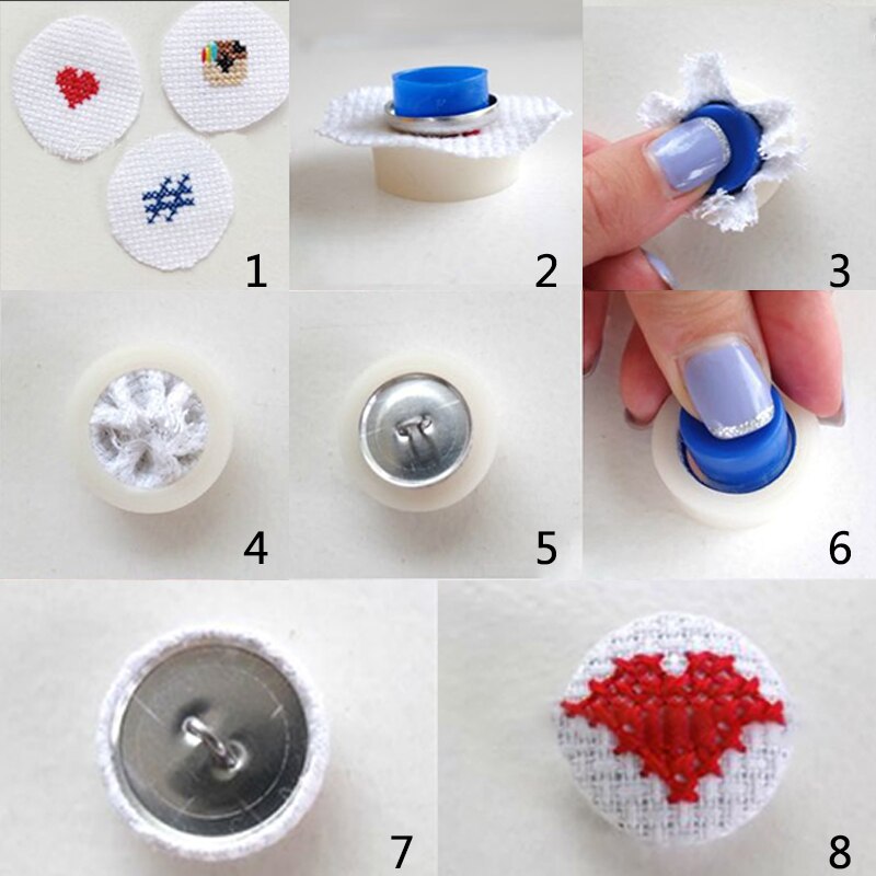 Button Making Tools Handcraft Buckle Kits For Bag Clothes Fabric Cloth Covered Button Round Press Buttons For Clothing DIY Decor