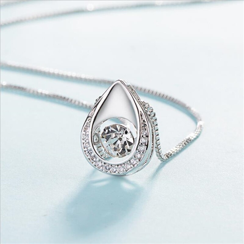 Kofsac Mode 925 Sterling Zilveren Kettingen Voor Vrouwen Exquisite Dansen Stone Water Hanger Sieraden Meisje