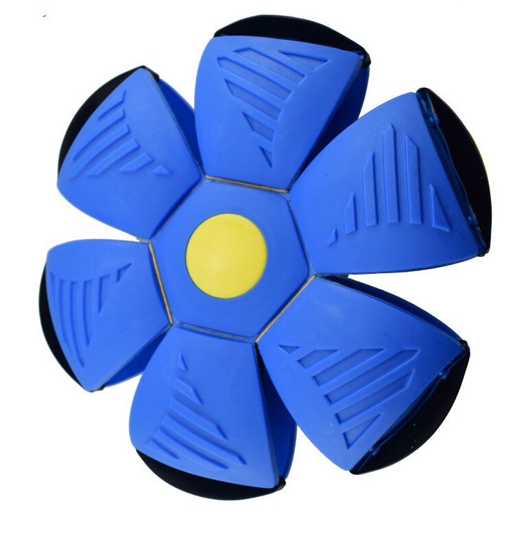 Platte Vervorming Bal Vliegende Schotel Vorm Gloeiende Speelgoed Outdoor Stuiterende Bal Met Licht Rebound Stuiterende Bal Outdoor Speelgoed Blauw: Blauw