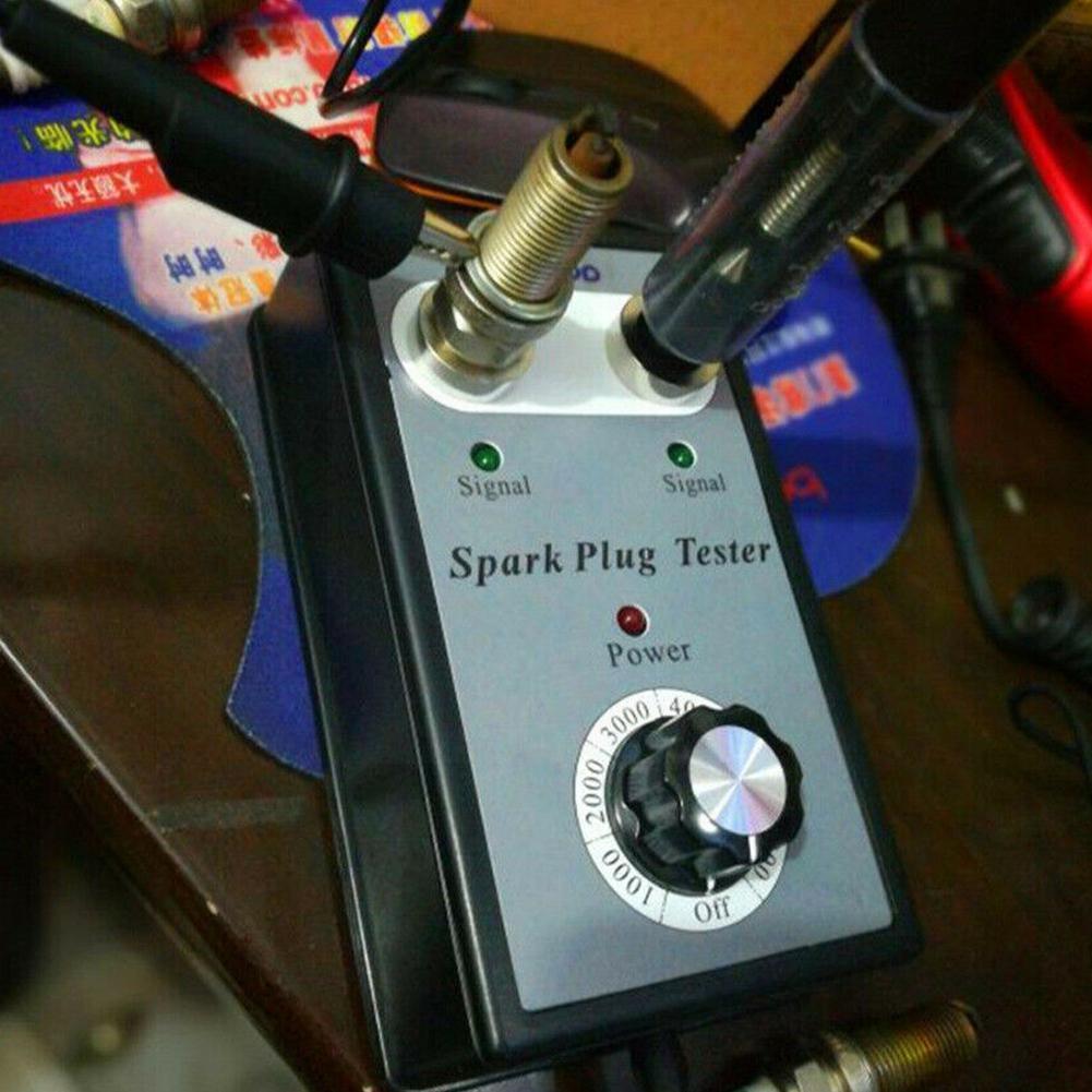 Car Spark Plug Tester Ignition Testers Automotive Diagnostic Tool Double Hole Analyzer for 12V Gasoline Vehicles Petrol Car O4I5
