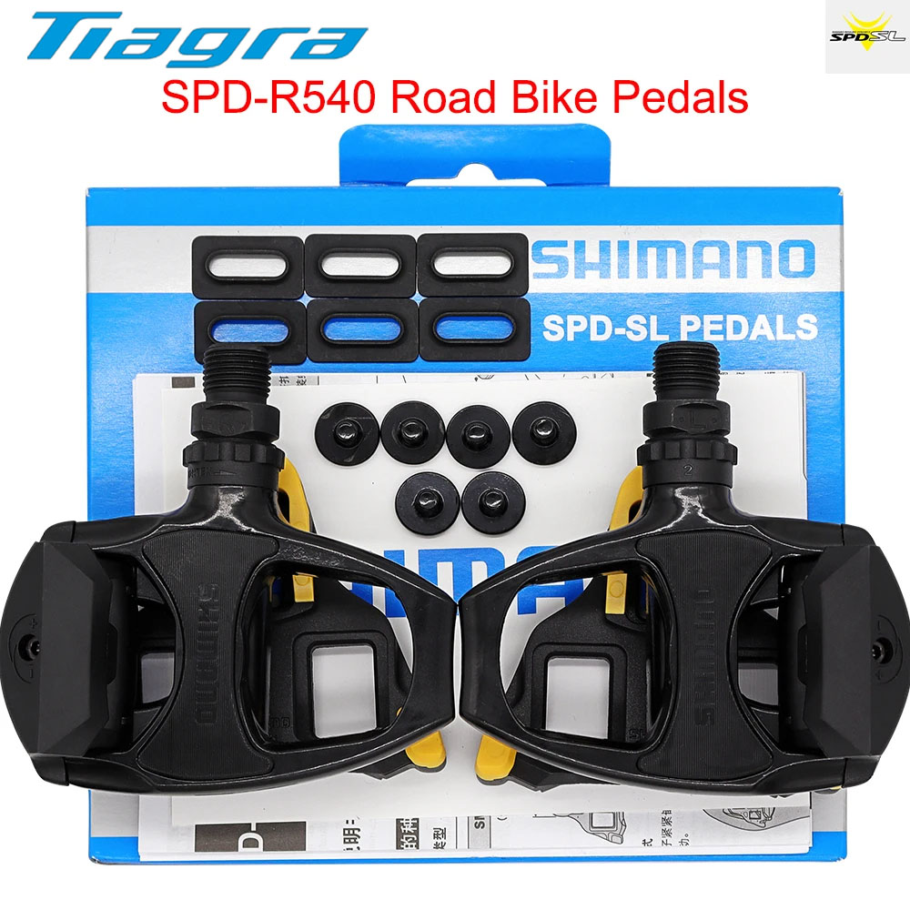 SHIMANO TIAGRA PD-R540 pédale de vélo de route autobloquante avec taquet SH11 blanc/noir pédale de route cyclisme pédale de verrouillage pièces de cyclisme