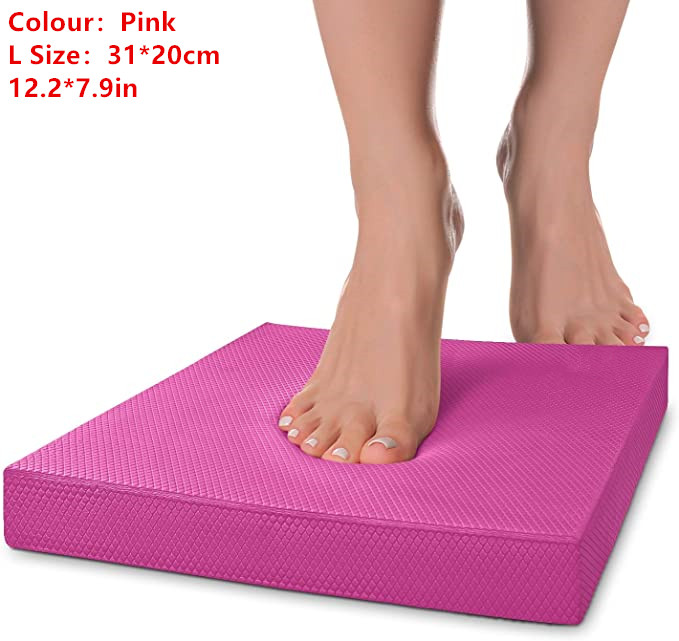 Sanft Gleichgewicht Pad TPE Yoga matt Schaum ÜSpund Pad Dicken Gleichgewicht Kissen Fitness Yoga Pilates Gleichgewicht Gremium für Physikalische Therapie: L Rosa