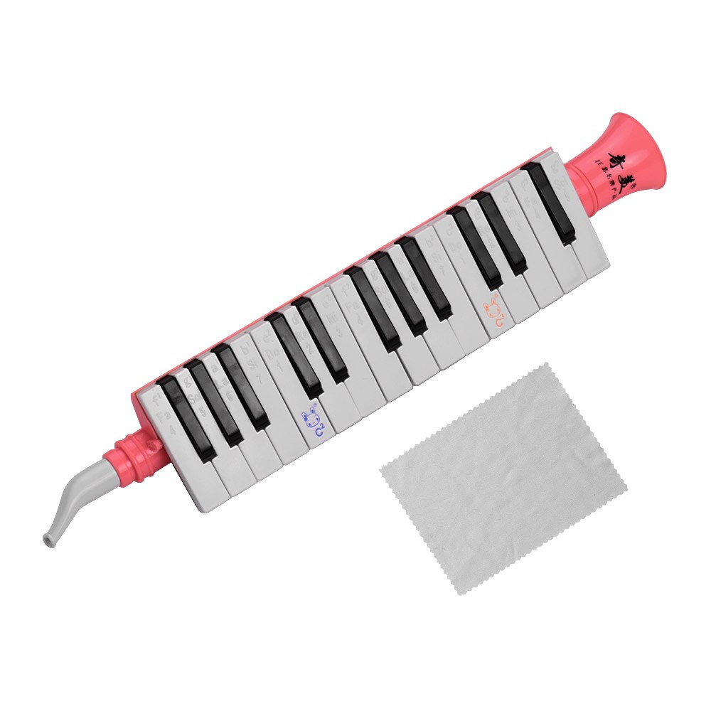 Melodica portátil de 27 teclas para estudiantes, armónica de resina de ingeniería ABS con bolsa para amantes de la música