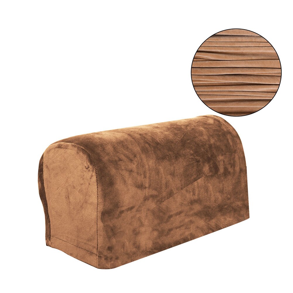1 par stue sofa armlæn betræk møbelbeskytter til sofa stol moderne hjem støvtæt slidstærk elastisk stretch: Lys tan