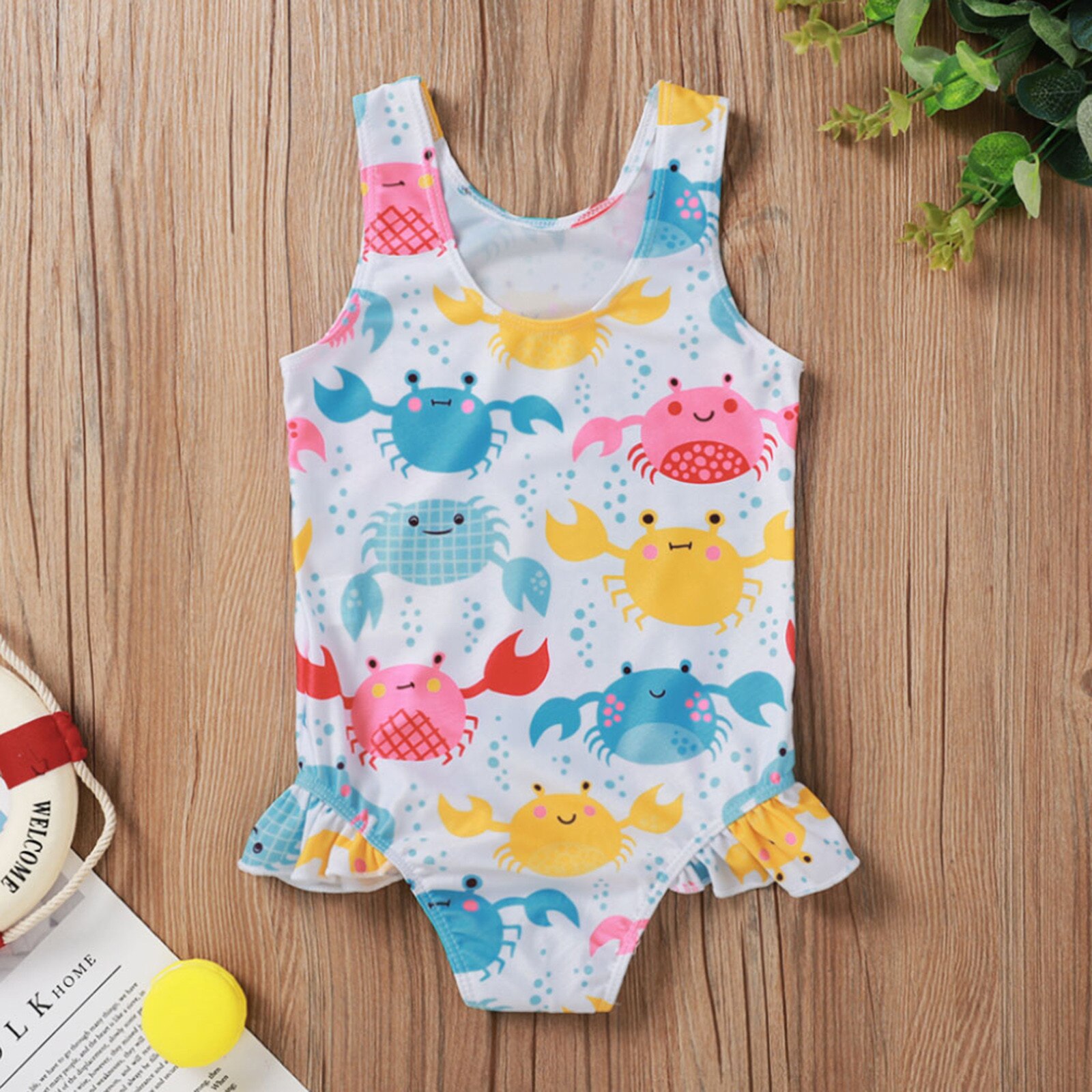 Kids Swimsuit Toddler Kid Baby Girl Cartoon Print Bikini One-Piece Swimwear Swimsuit Beachwear ropa de baño niña