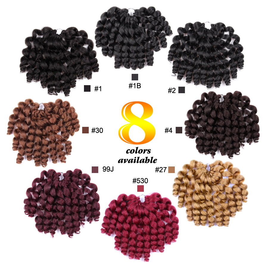 Leeons Jumpy Wand Curl Hair Extension For Braids Jamaican Bounce Crochet Hair Jumbo Braid Synthetic Braiding Hair For Women