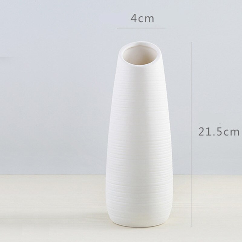 Maceta decorativa moderna Simple de cerámica Artificial florero de mesa estilo europeo hogar creativos: style 3