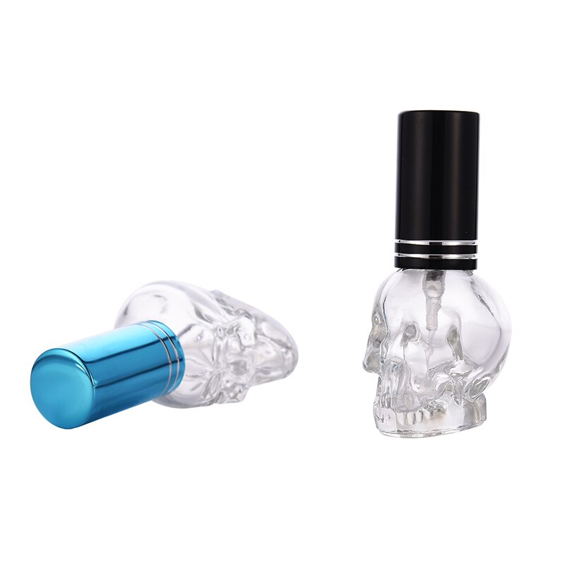 Nbyaïque tête de crâne fendu bouteille vide bouteille en verre parfum en vrac bouteille vide 8ML verre vaporisateur parfum bouteille vide