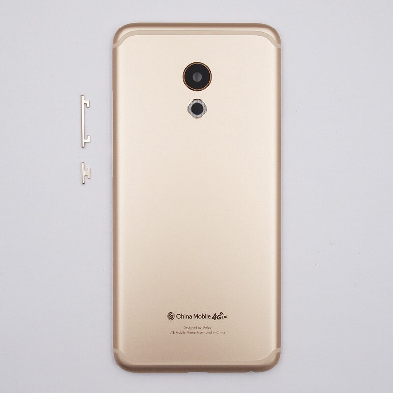 BaanSam Bateria Nova Tampa Traseira Para MEIZU Pro 6 5.2 Polegada Moldura Da Habitação Case Com Lente Da Câmera + Flash + Botões de Volume De energia: Ouro / Dourado