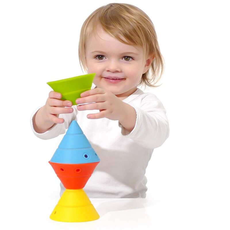 Kids Brain Development Early Education Toy Multicolor Convertible Cones Building Toys Parent-child Interactive Game